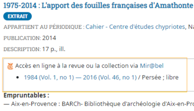 Nouveauté Frantiq-Mir@bel : augmenter la visibilité des accès en ligne aux revues, articles et ouvrages